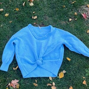 Free People (not knotted) S/P Blue Knotted Women's Sweater